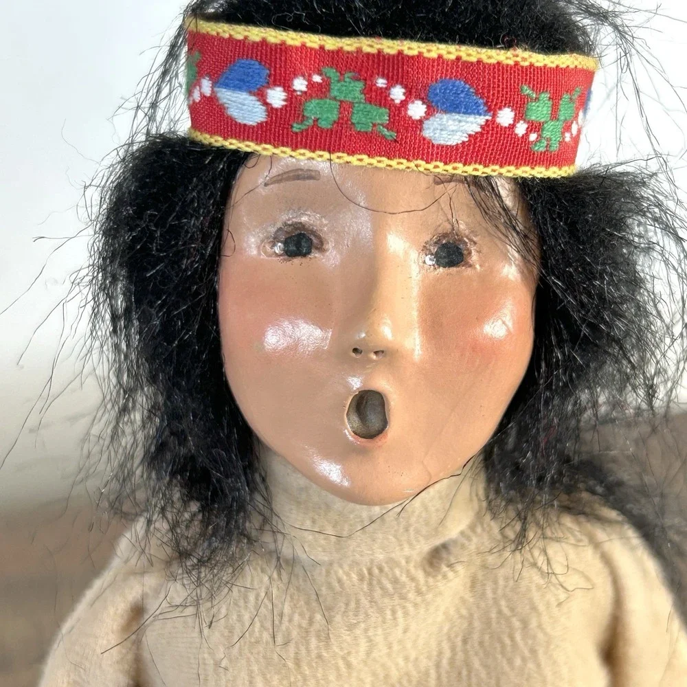 Byers Choice Carolers Native American Boy Figurine Fisherman Thanksgiving 1999